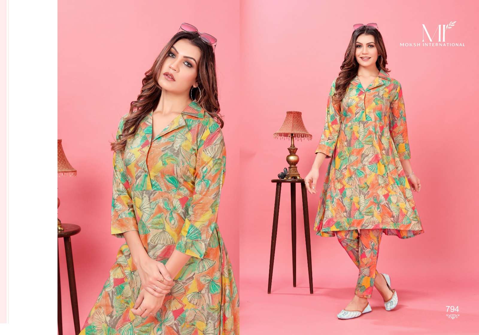 Moksh International Co-ord Queen Co-ord set Kurti Wholesale catalog