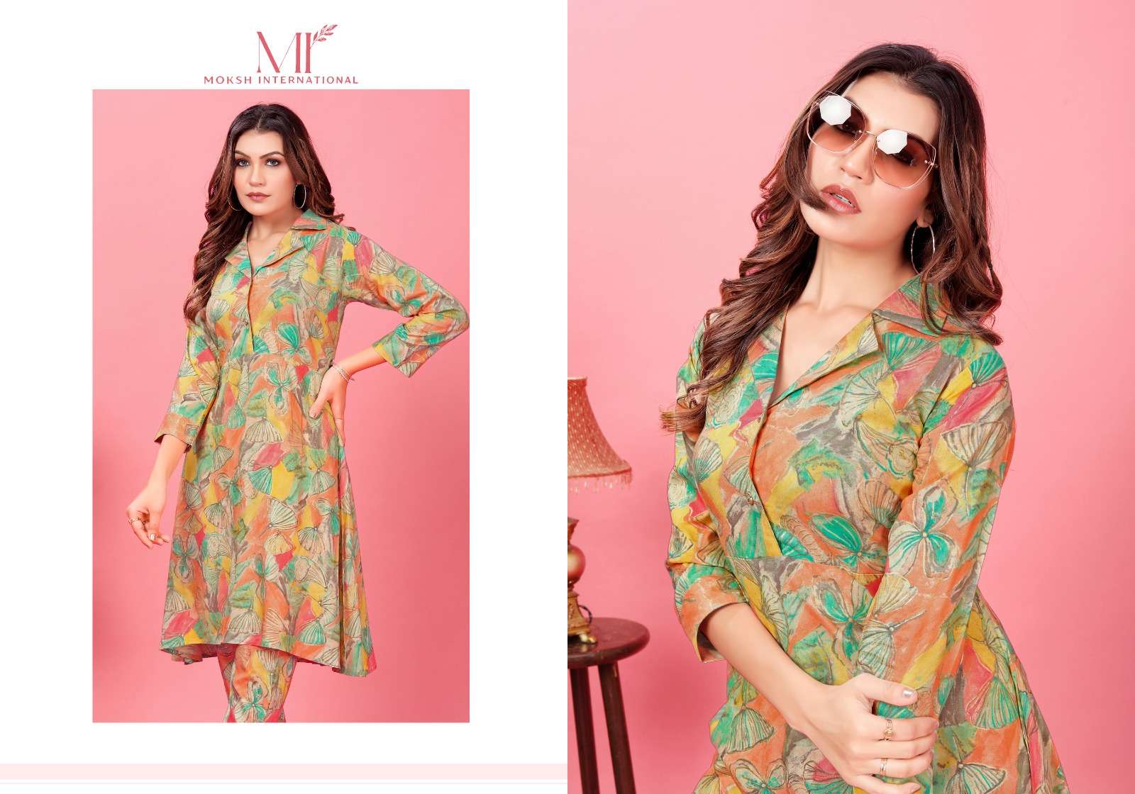 Moksh International Co-ord Queen Co-ord set Kurti Wholesale catalog
