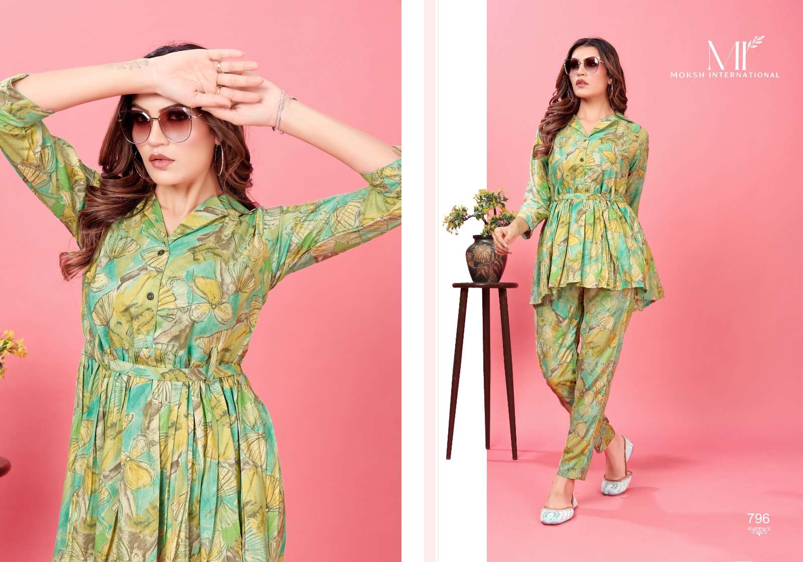 Moksh International Co-ord Queen Co-ord set Kurti Wholesale catalog