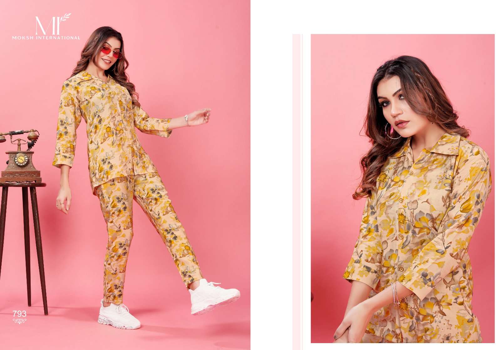 Moksh International Co-ord Queen Co-ord set Kurti Wholesale catalog