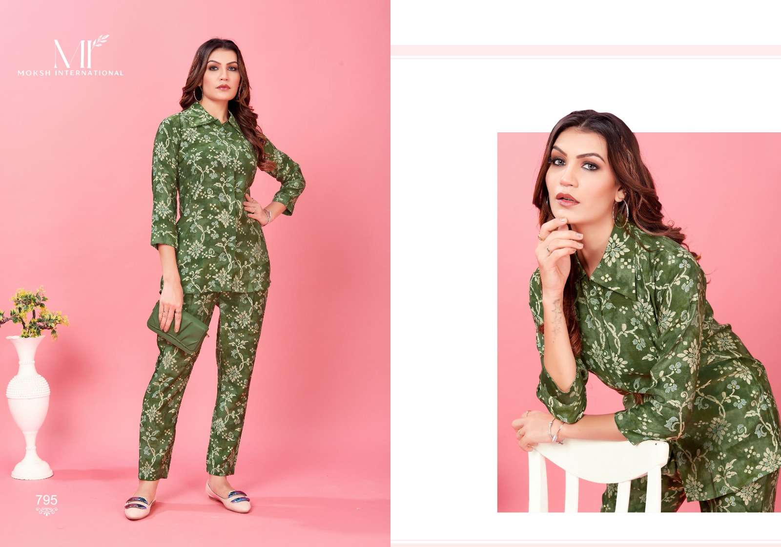 Moksh International Co-ord Queen Co-ord set Kurti Wholesale catalog
