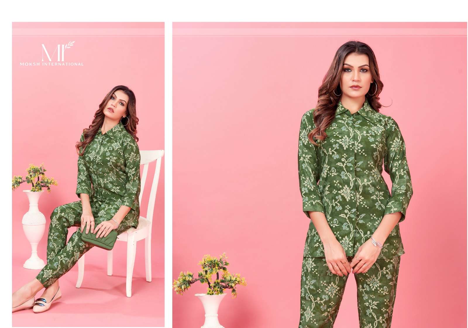 Moksh International Co-ord Queen Co-ord set Kurti Wholesale catalog