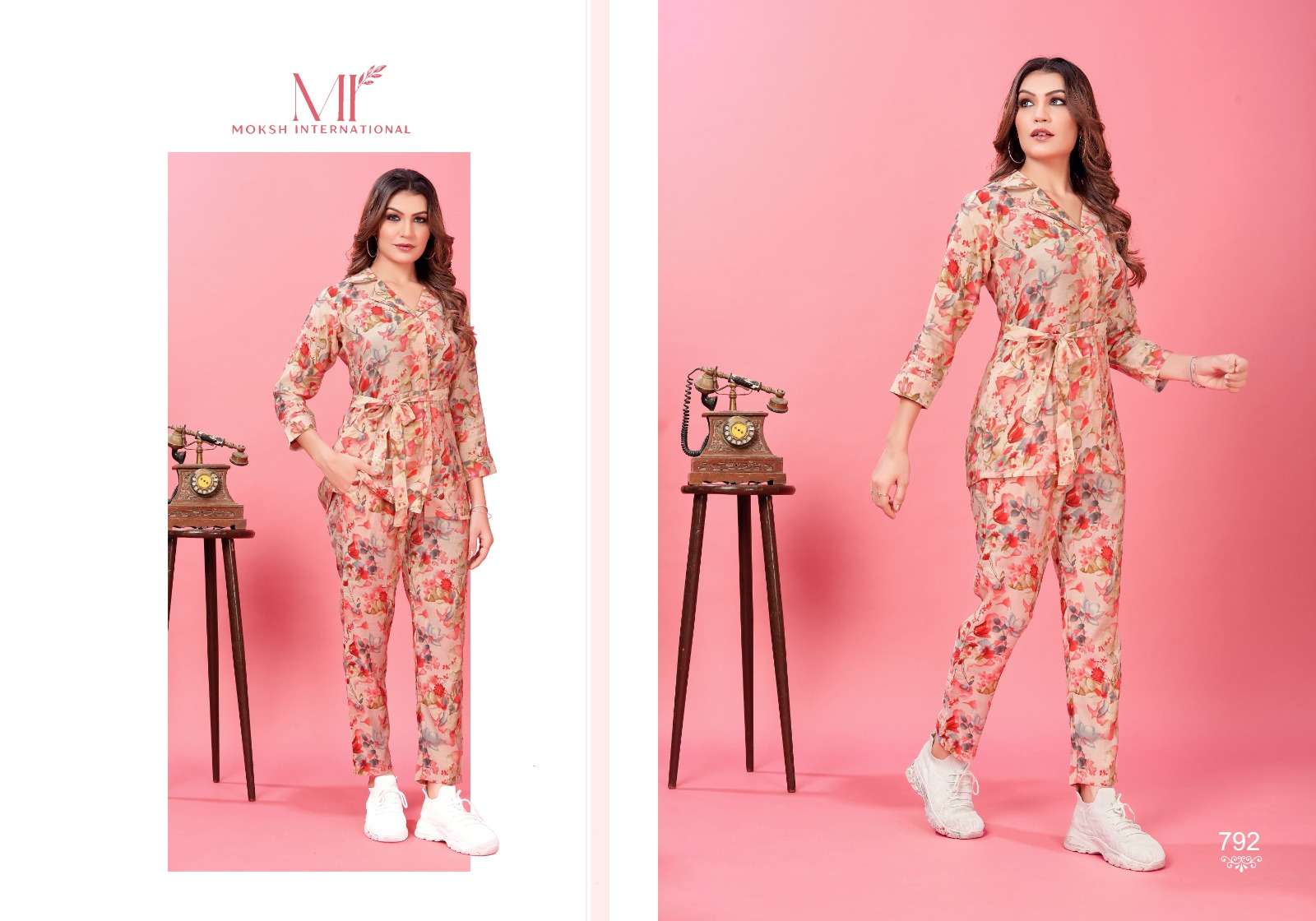 Moksh International Co-ord Queen Co-ord set Kurti Wholesale catalog