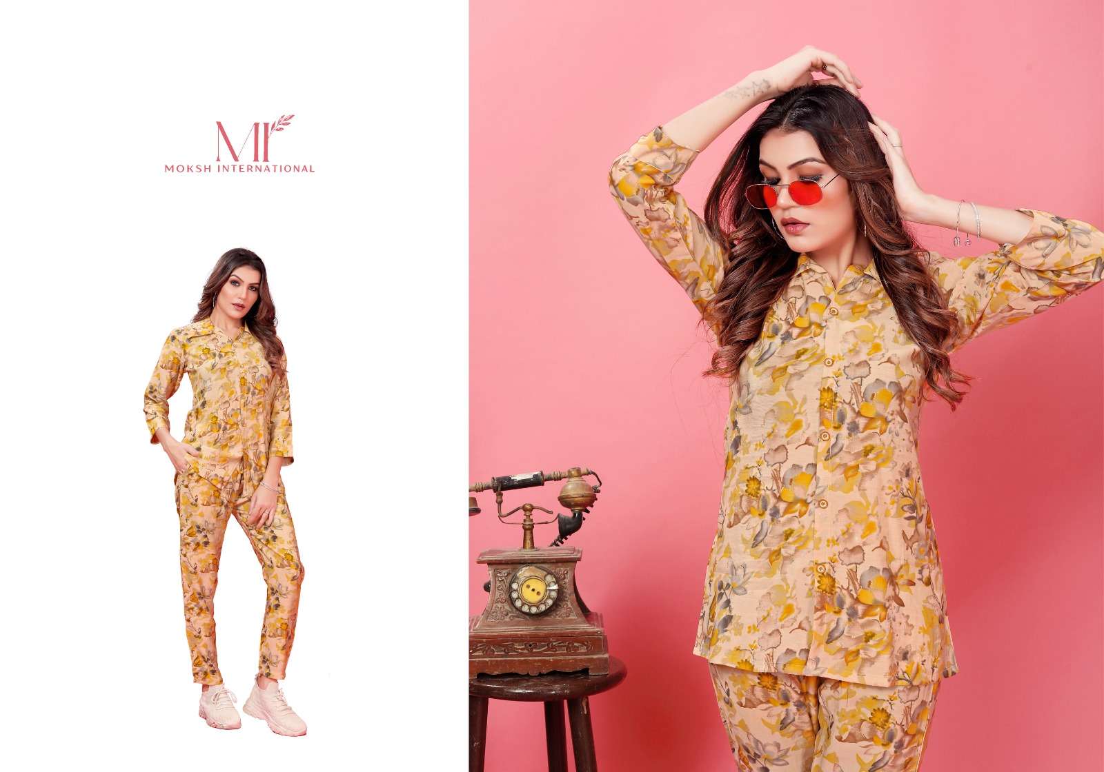 Moksh International Co-ord Queen Co-ord set Kurti Wholesale catalog