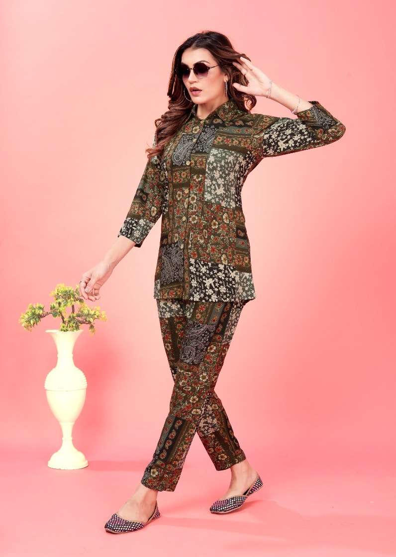 Moksh International Co-ord Rose Co-Ord set Kurti Wholesale catalog