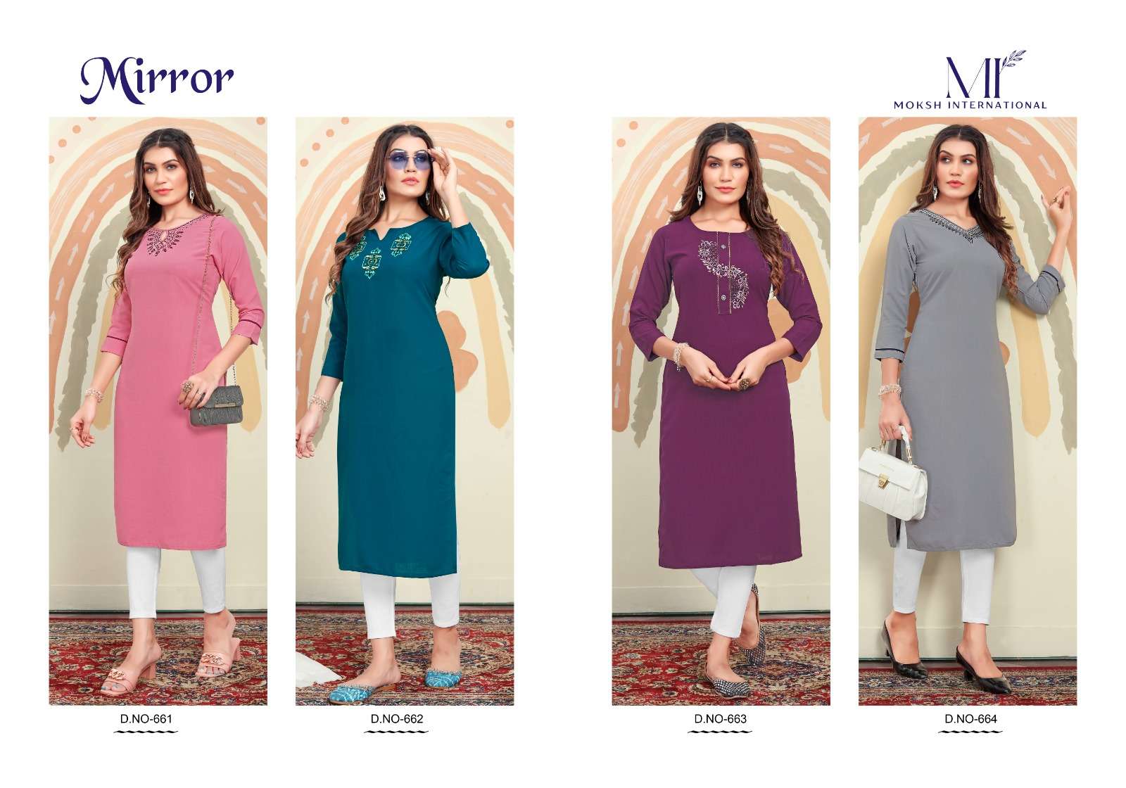 Moksh International Mirror Vol-1 Kurti Wholesale catalog