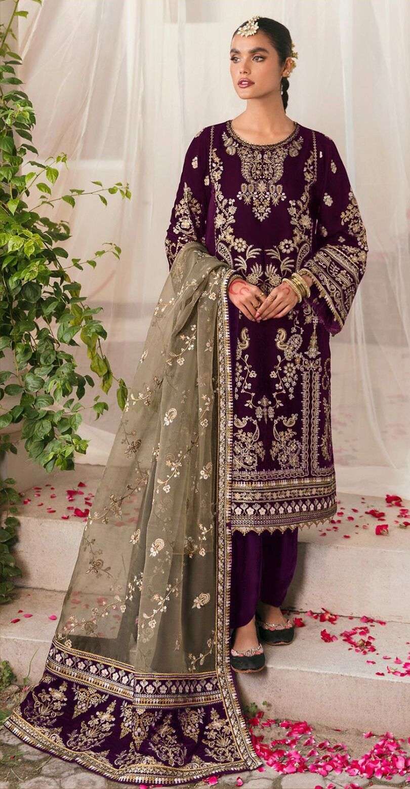 Motifz D -375 Georgette with embroidery Salwar Kameez Wholesale catalog