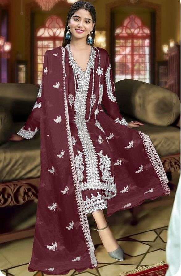 Motifz Georgette with embroidery  Salwar Kameez Wholesale catalog