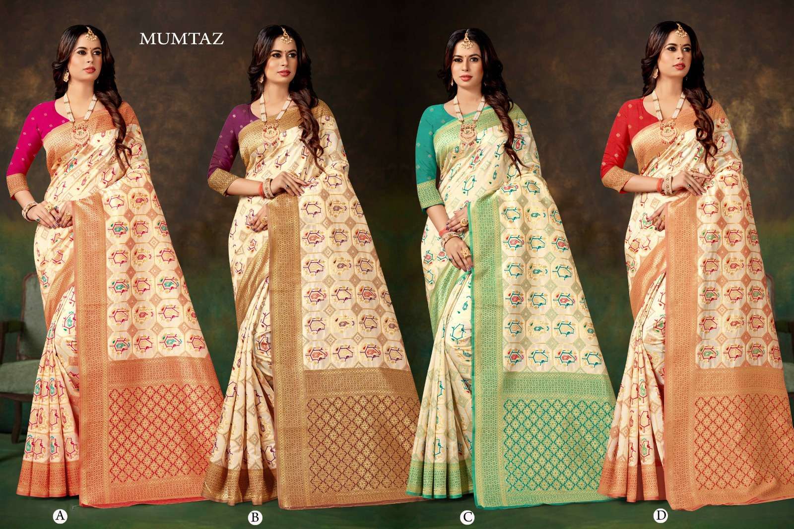 MUMTAZ  BY RONISHA SAREE  BANARASI SILK  FANCY DESIGNER SUPER HIT COLLECTION 
