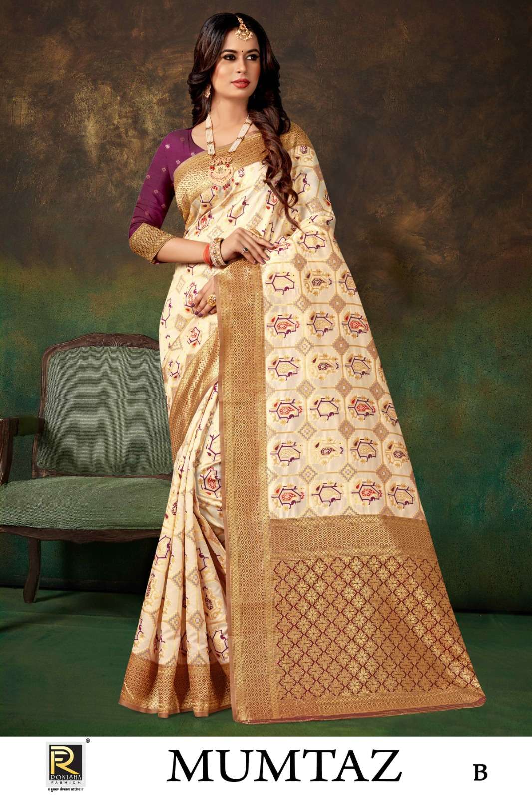 MUMTAZ  BY RONISHA SAREE  BANARASI SILK  FANCY DESIGNER SUPER HIT COLLECTION 