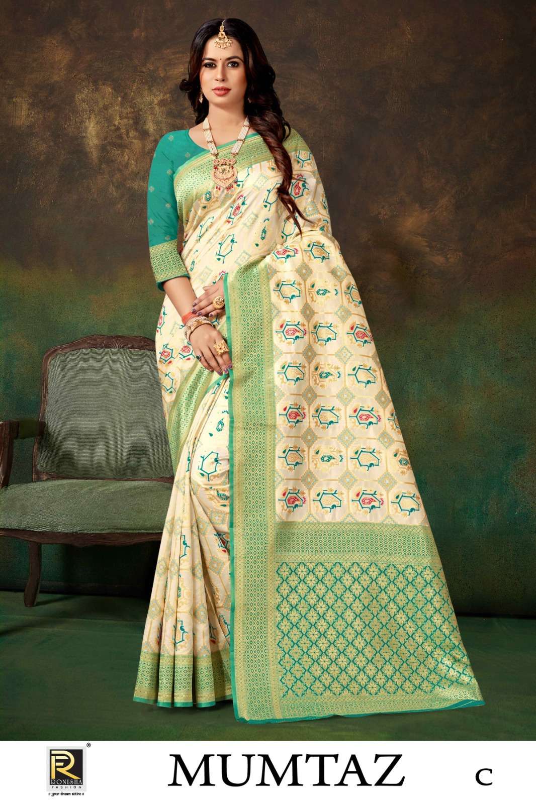 MUMTAZ  BY RONISHA SAREE  BANARASI SILK  FANCY DESIGNER SUPER HIT COLLECTION 