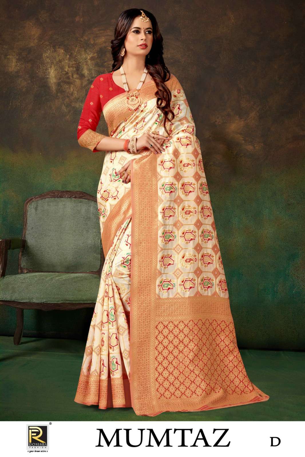 MUMTAZ  BY RONISHA SAREE  BANARASI SILK  FANCY DESIGNER SUPER HIT COLLECTION 