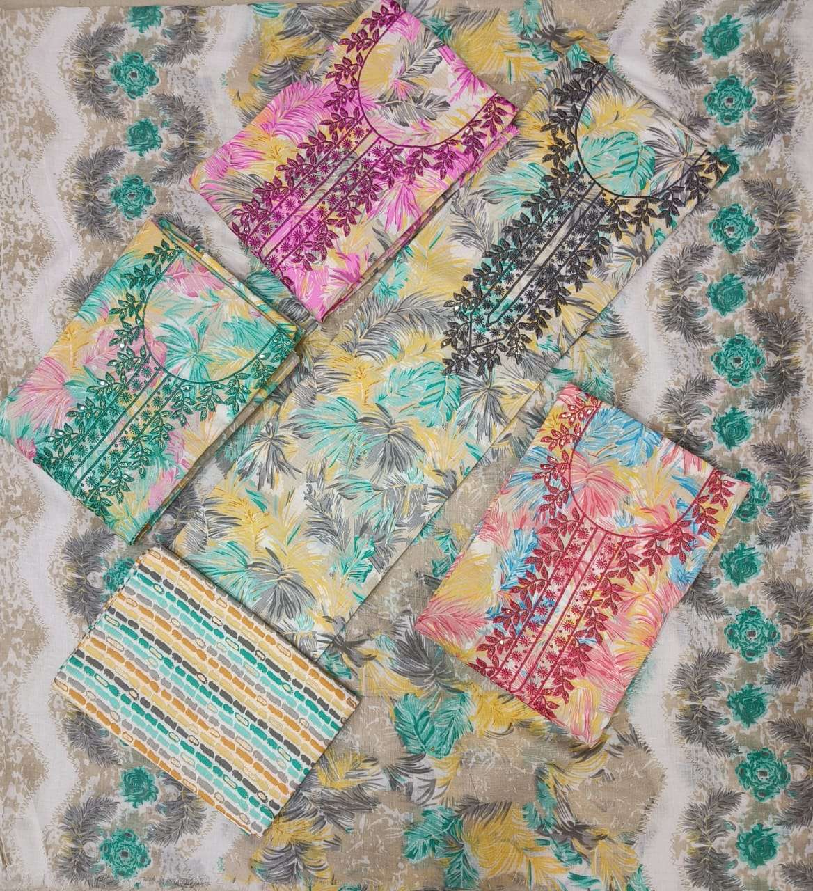Muskan Dresses - Two Tone 4 Matching Suit  - Wholesale Catalog