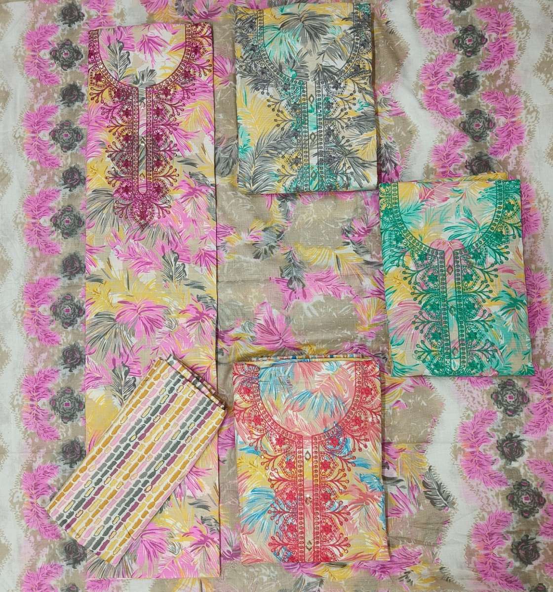 Muskan Dresses - Two Tone 4 Matching Suit  - Wholesale Catalog