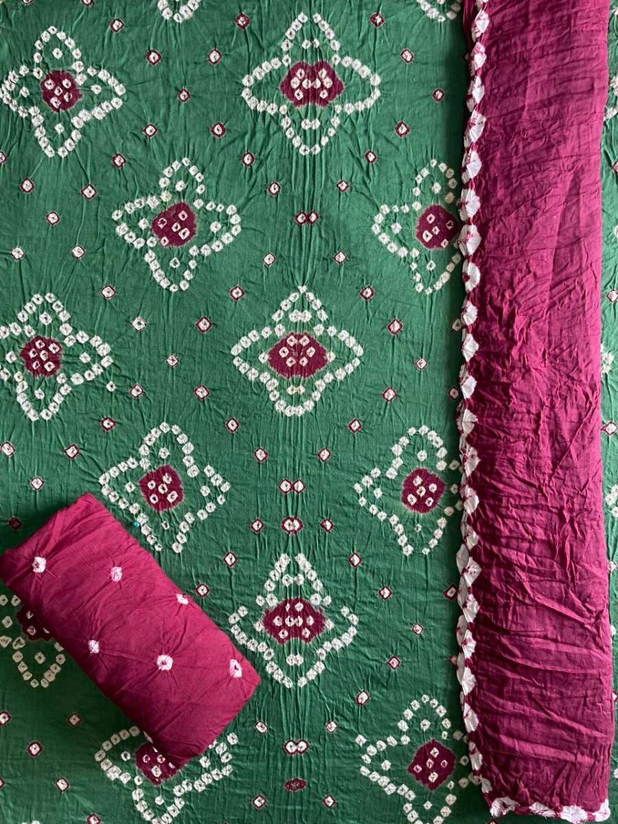 Nemi Multi Bandhej With Kangari Dupatta - Wholesale Catalog