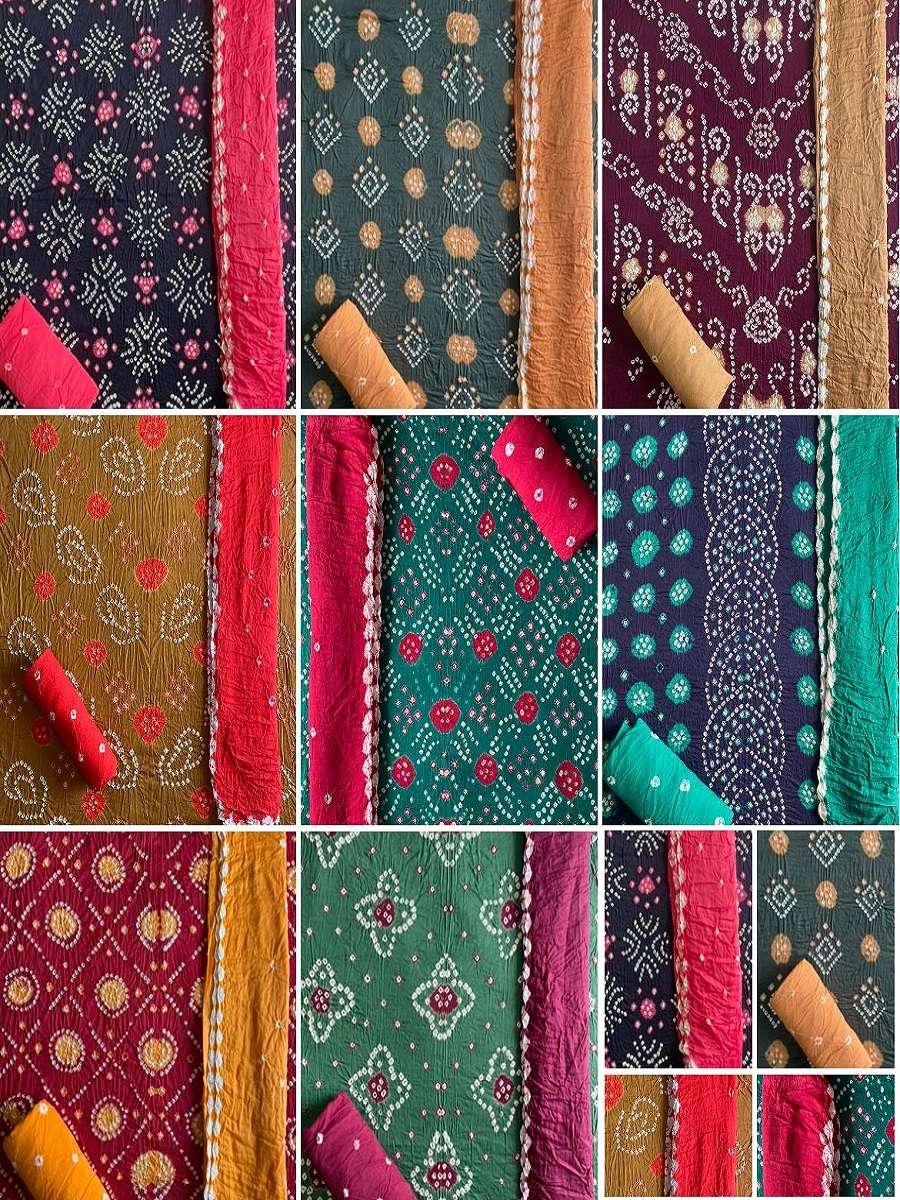 Nemi Multi Bandhej With Kangari Dupatta - Wholesale Catalog