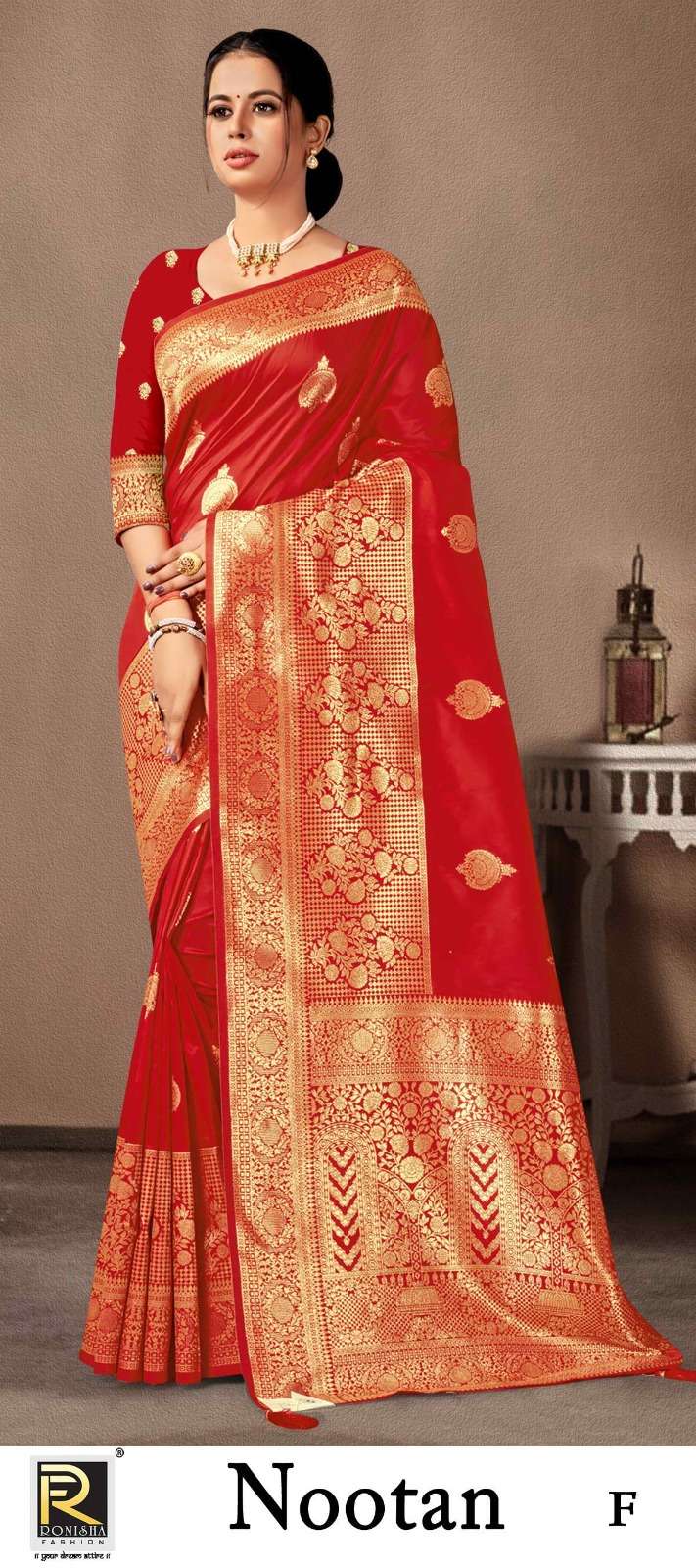 NOOTAN  BY RONISHA SAREE FABRICS BANARASI SILK FANCY DESIGNER SUPER HIT COLLECTION 