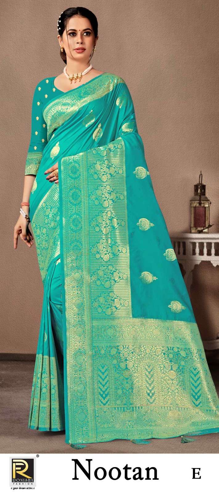NOOTAN  BY RONISHA SAREE FABRICS BANARASI SILK FANCY DESIGNER SUPER HIT COLLECTION 