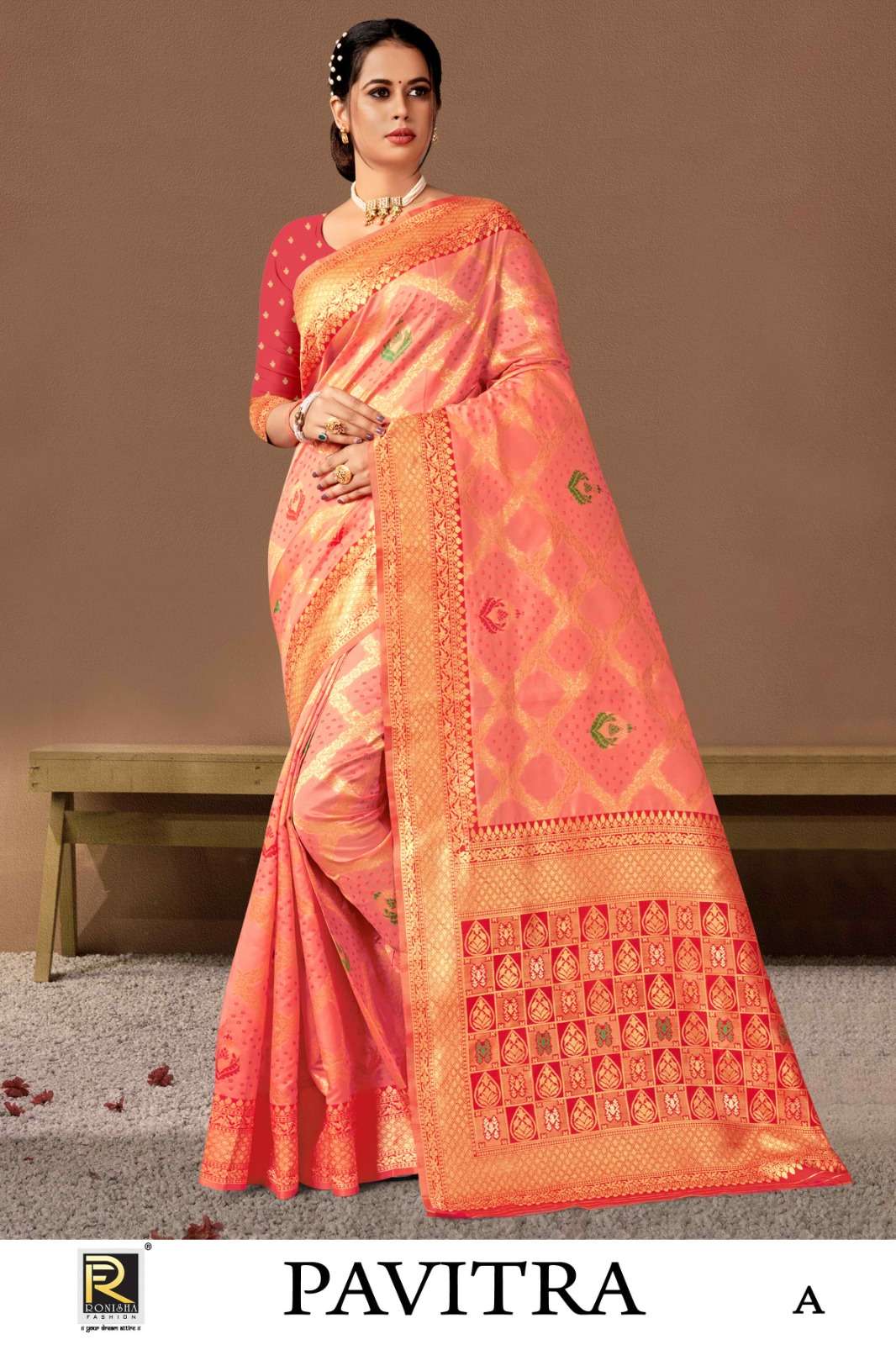 PAVITRA  BY RONISHA SAREE  BANARASI SILK  FANCY DESIGNER SUPER HIT COLLECTION 