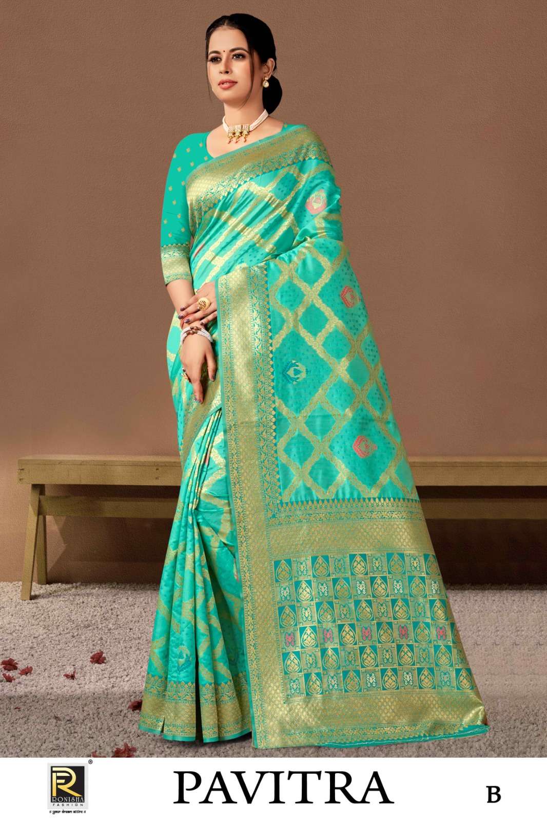 PAVITRA  BY RONISHA SAREE  BANARASI SILK  FANCY DESIGNER SUPER HIT COLLECTION 