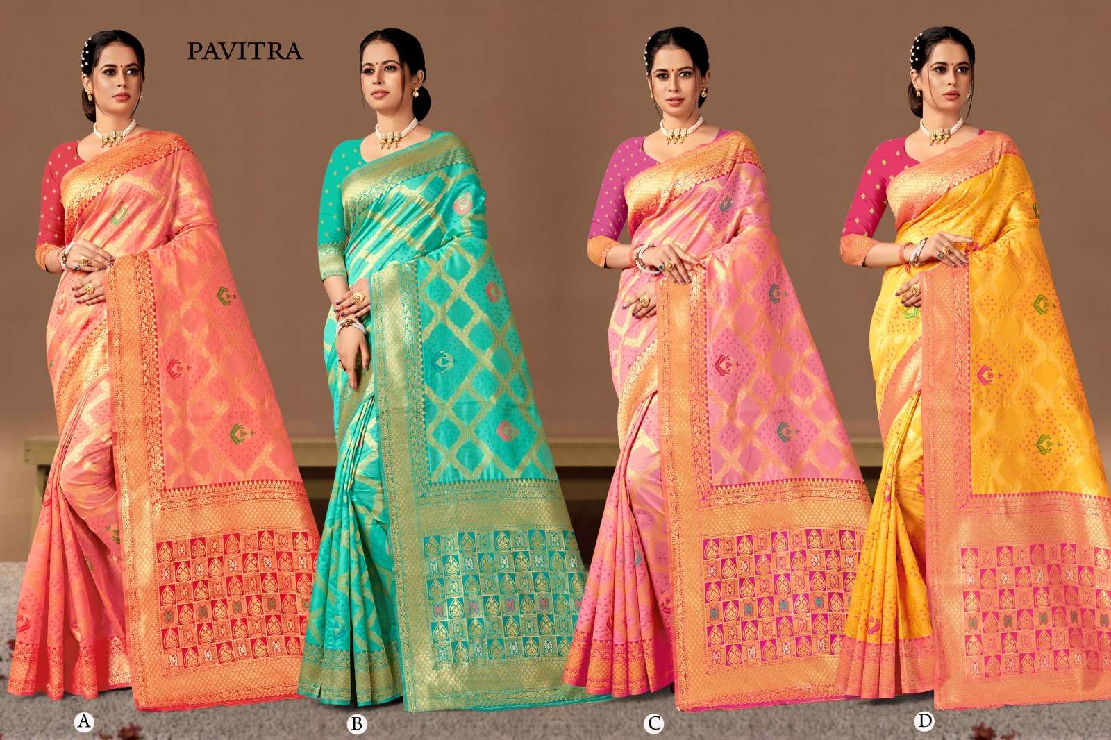 PAVITRA  BY RONISHA SAREE  BANARASI SILK  FANCY DESIGNER SUPER HIT COLLECTION 