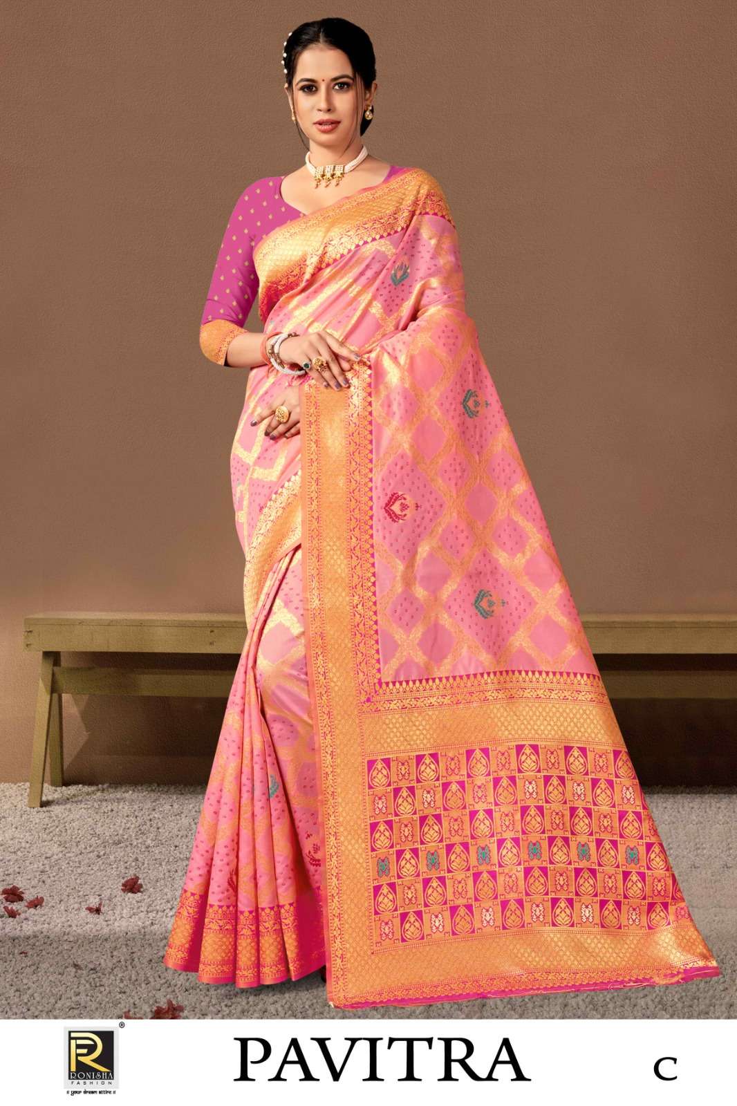 PAVITRA  BY RONISHA SAREE  BANARASI SILK  FANCY DESIGNER SUPER HIT COLLECTION 