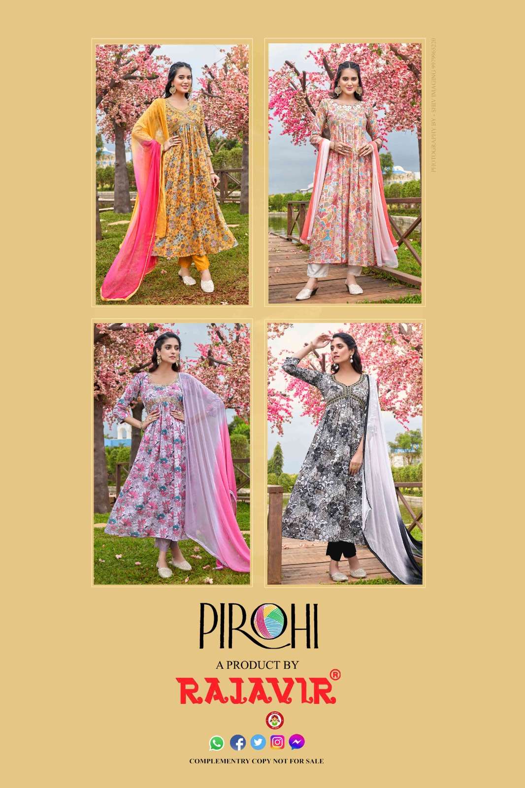 PIROHI BY RAJAVIR HEERIYE ALIA CUT Kurti Wholesale catalog
