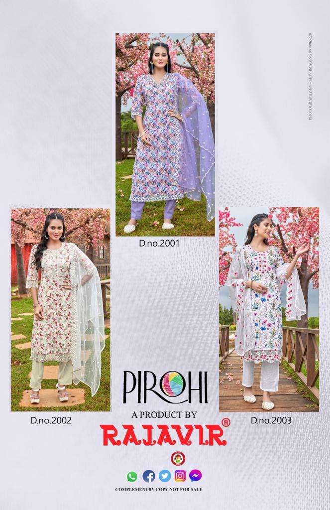PIROHI BY RAJAVIR SCHIFFLI Vol 1 Kurti Wholesale catalog
