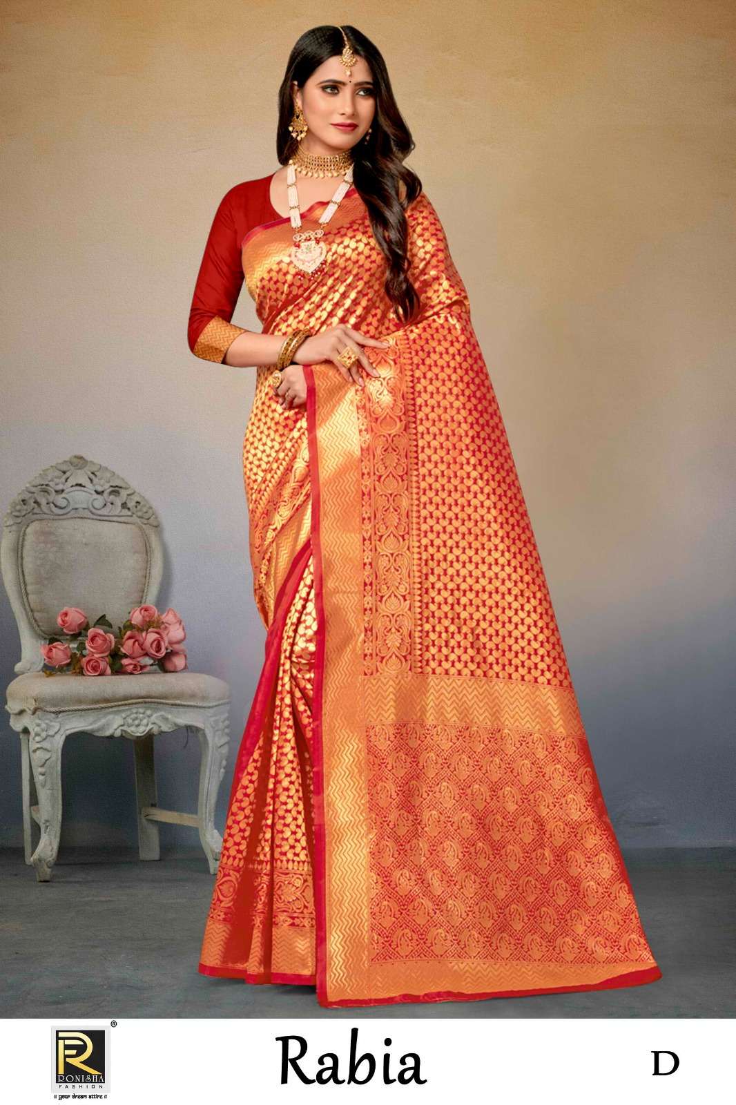 RABIA BY RONISHA SAREE BANARASI SILK FABRICS SUPER HIT COLLECTION 