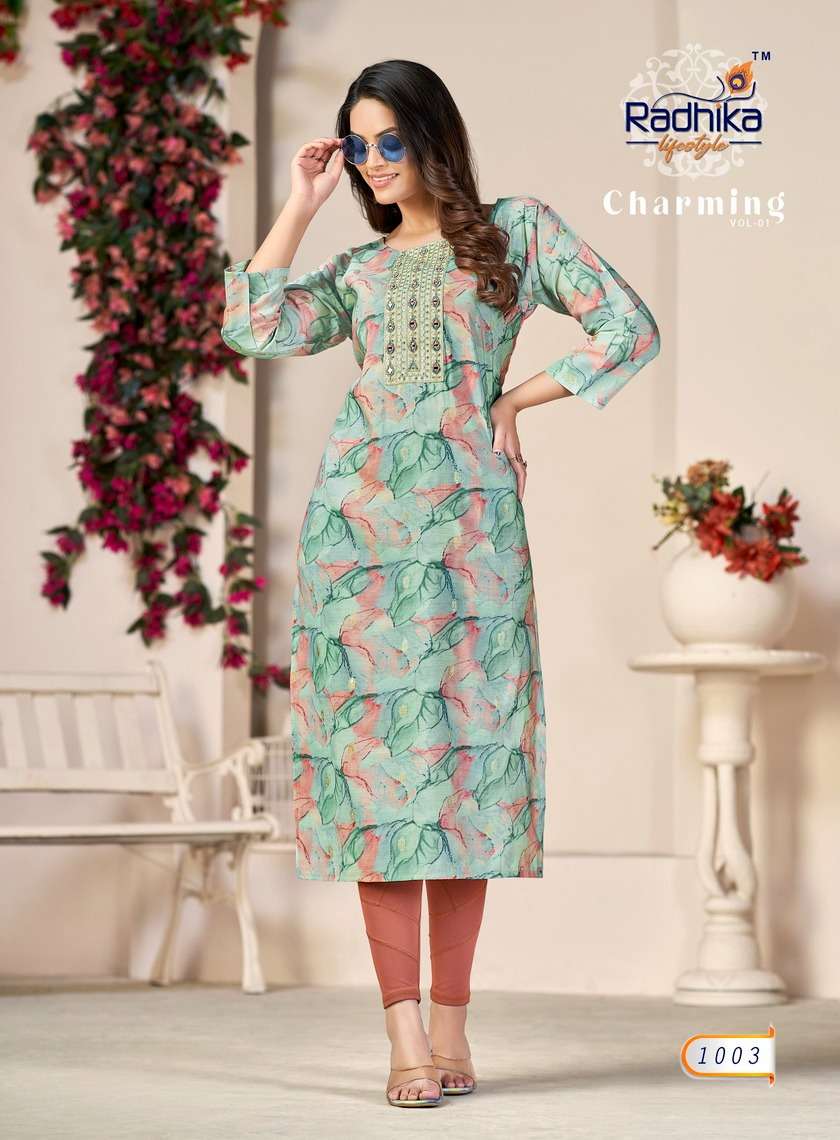 RADHIKA lifestyle CHARMING vol 1 Kurti Wholesale catalog