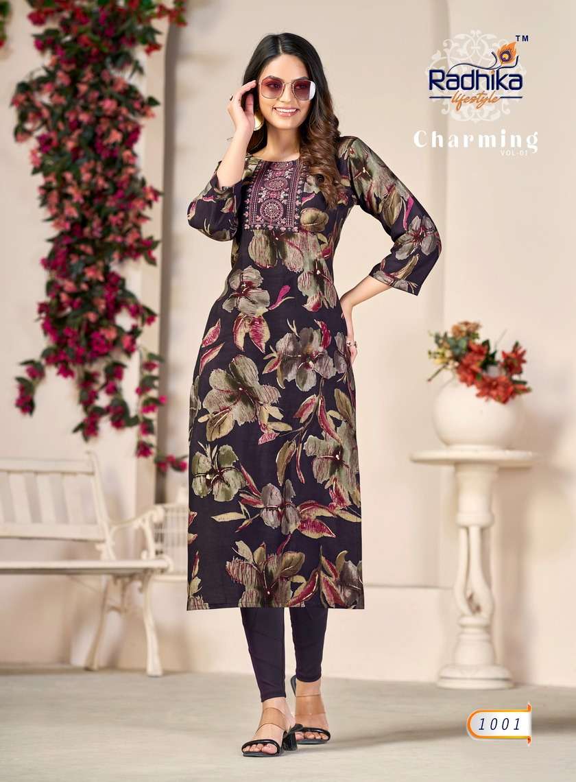 RADHIKA lifestyle CHARMING vol 1 Kurti Wholesale catalog