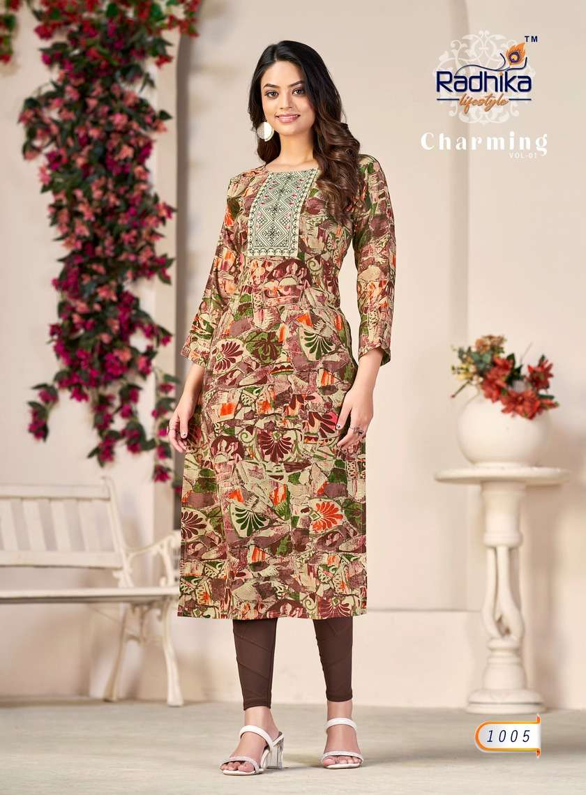 RADHIKA lifestyle CHARMING vol 1 Kurti Wholesale catalog