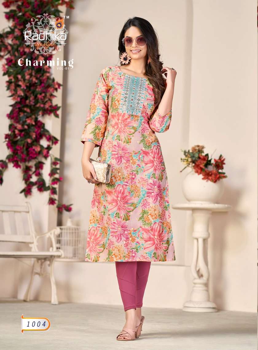 RADHIKA lifestyle CHARMING vol 1 Kurti Wholesale catalog
