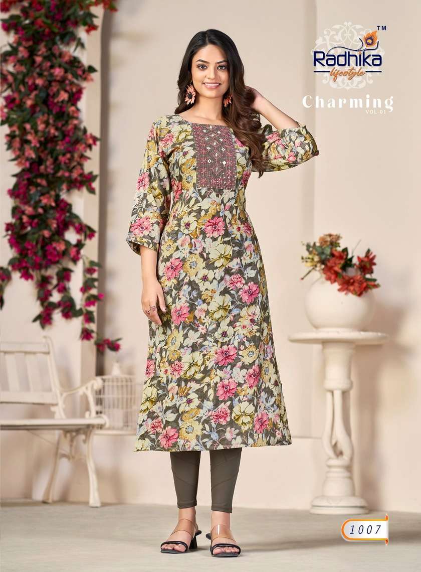 RADHIKA lifestyle CHARMING vol 1 Kurti Wholesale catalog