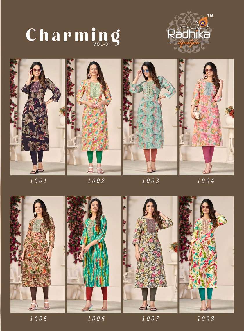 RADHIKA lifestyle CHARMING vol 1 Kurti Wholesale catalog