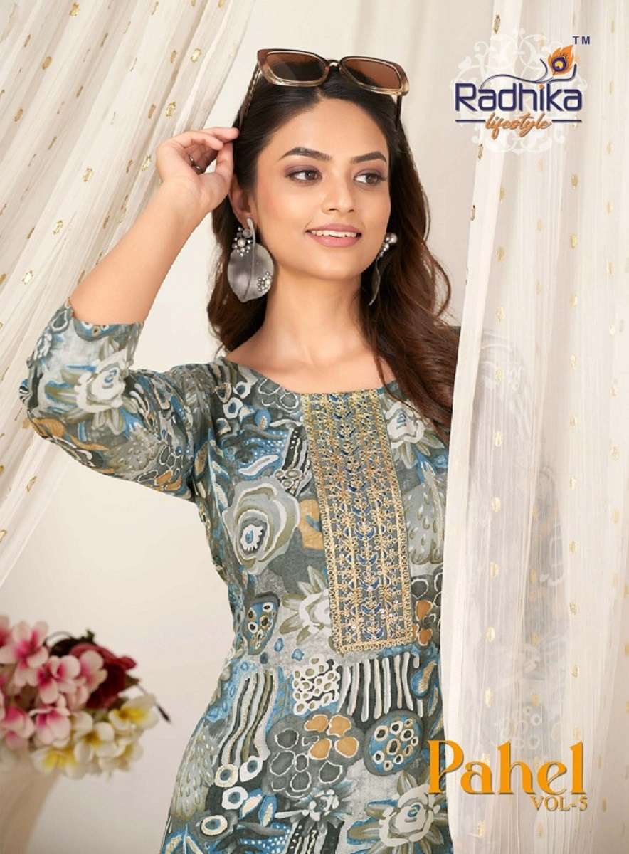 Radhika Lifestyle Pahel Vol-5 – Straight Kurtis - Wholesale Catalog