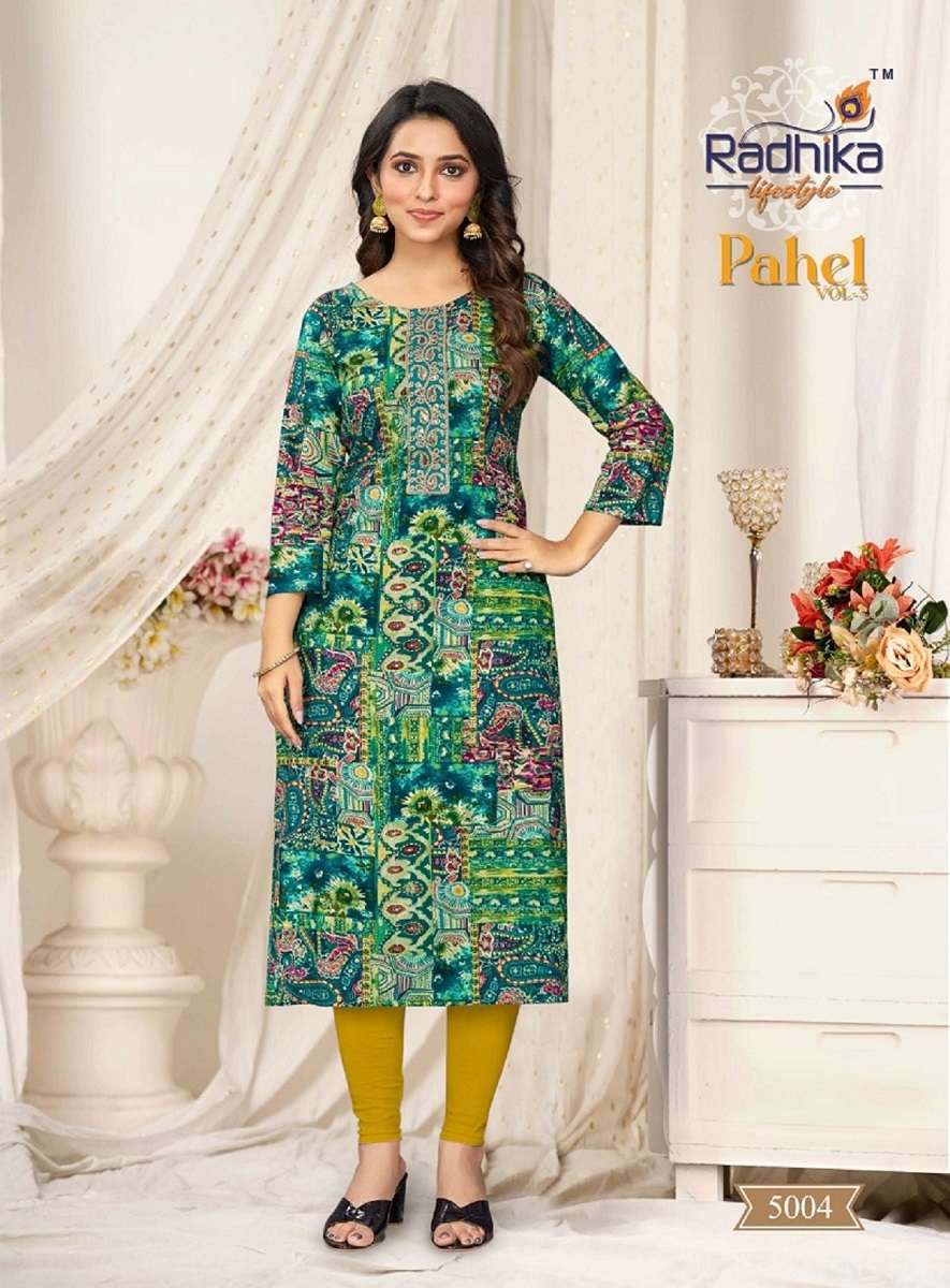 Radhika Lifestyle Pahel Vol-5 – Straight Kurtis - Wholesale Catalog