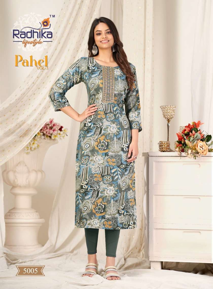 RADHIKA lifestyle PAHEL VOL5 Kurti Wholesale catalog