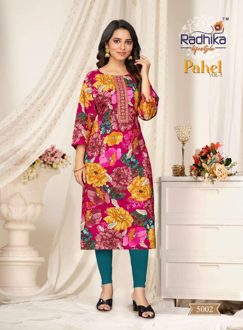 RADHIKA lifestyle PAHEL VOL5 Kurti Wholesale catalog