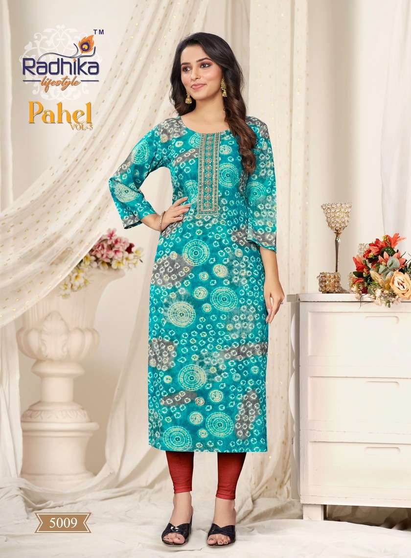 RADHIKA lifestyle PAHEL VOL5 Kurti Wholesale catalog