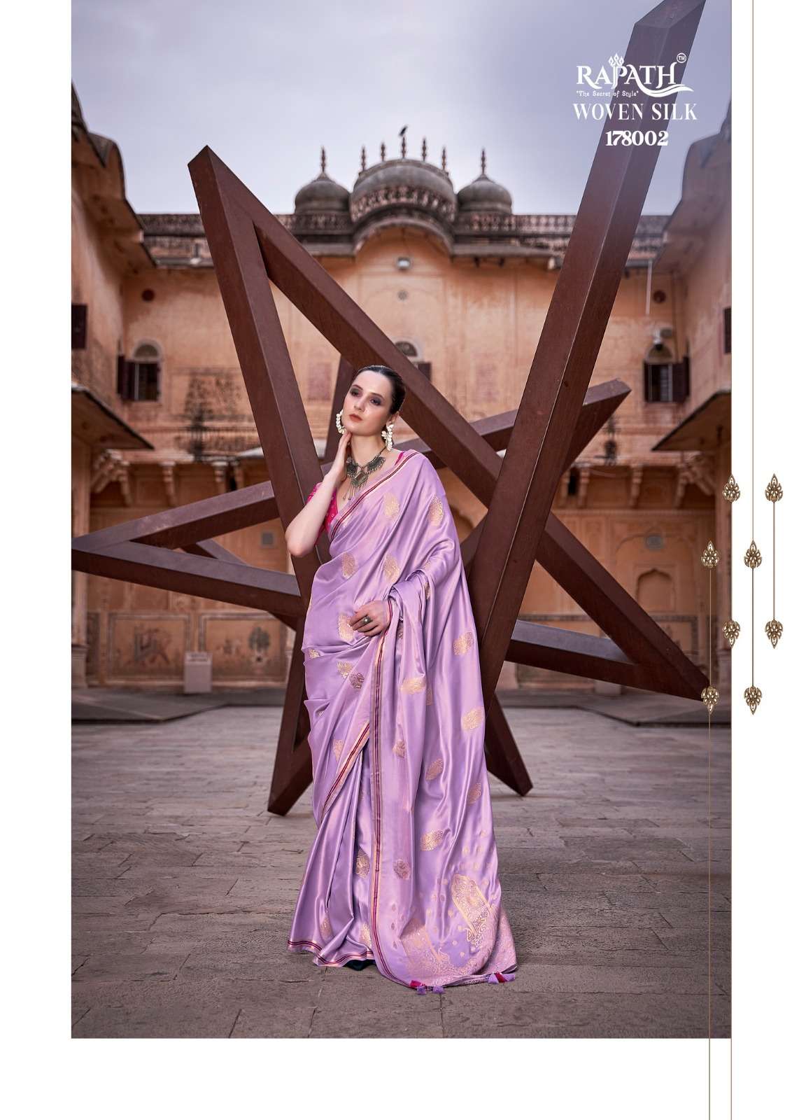 Rajpath Neha Silk Sattin Weaving Saree Collection Wholesale catalog