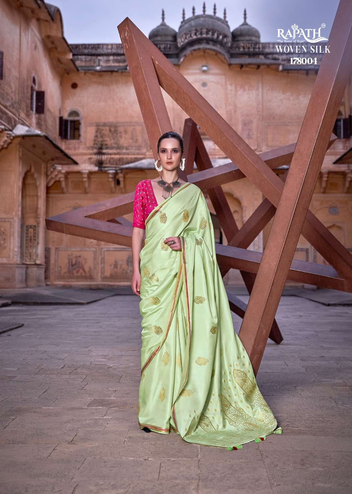 Rajpath Neha Silk Sattin Weaving Saree Collection Wholesale catalog