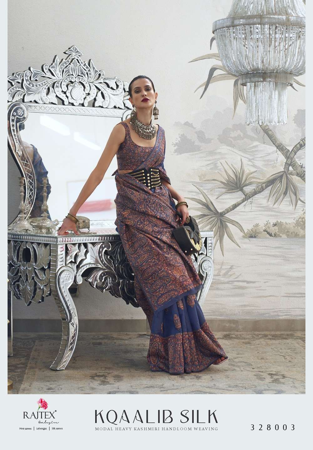 Rajtex Kqaalib Silk Heavy Handloom Weaving Saree Collection Wholesale catalog
