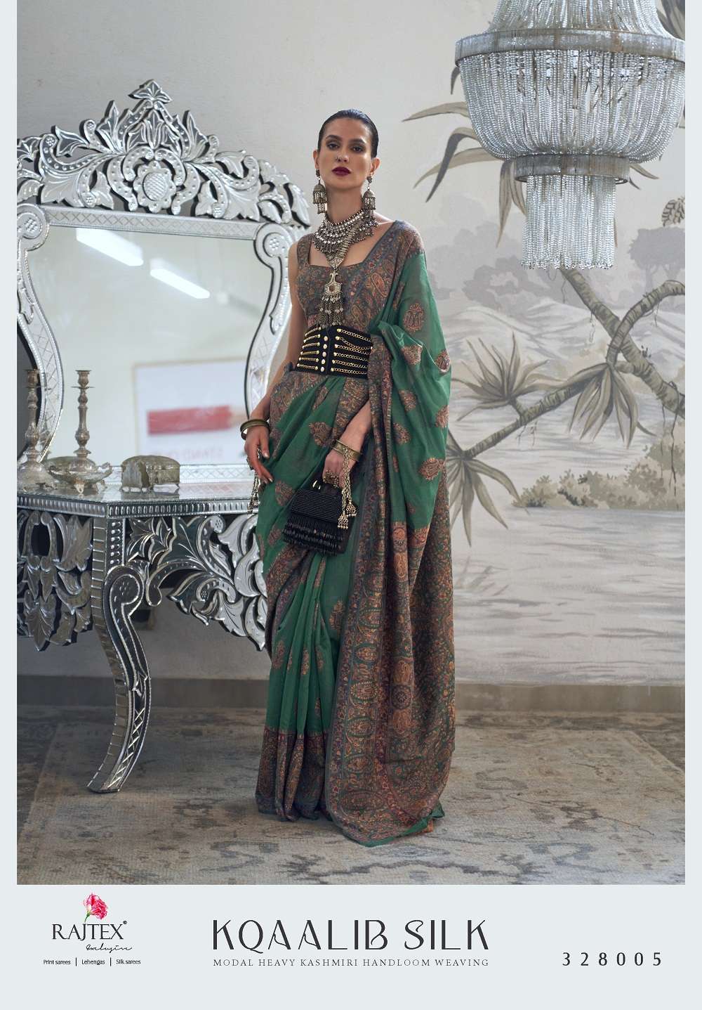 Rajtex Kqaalib Silk Heavy Handloom Weaving Saree Collection Wholesale catalog