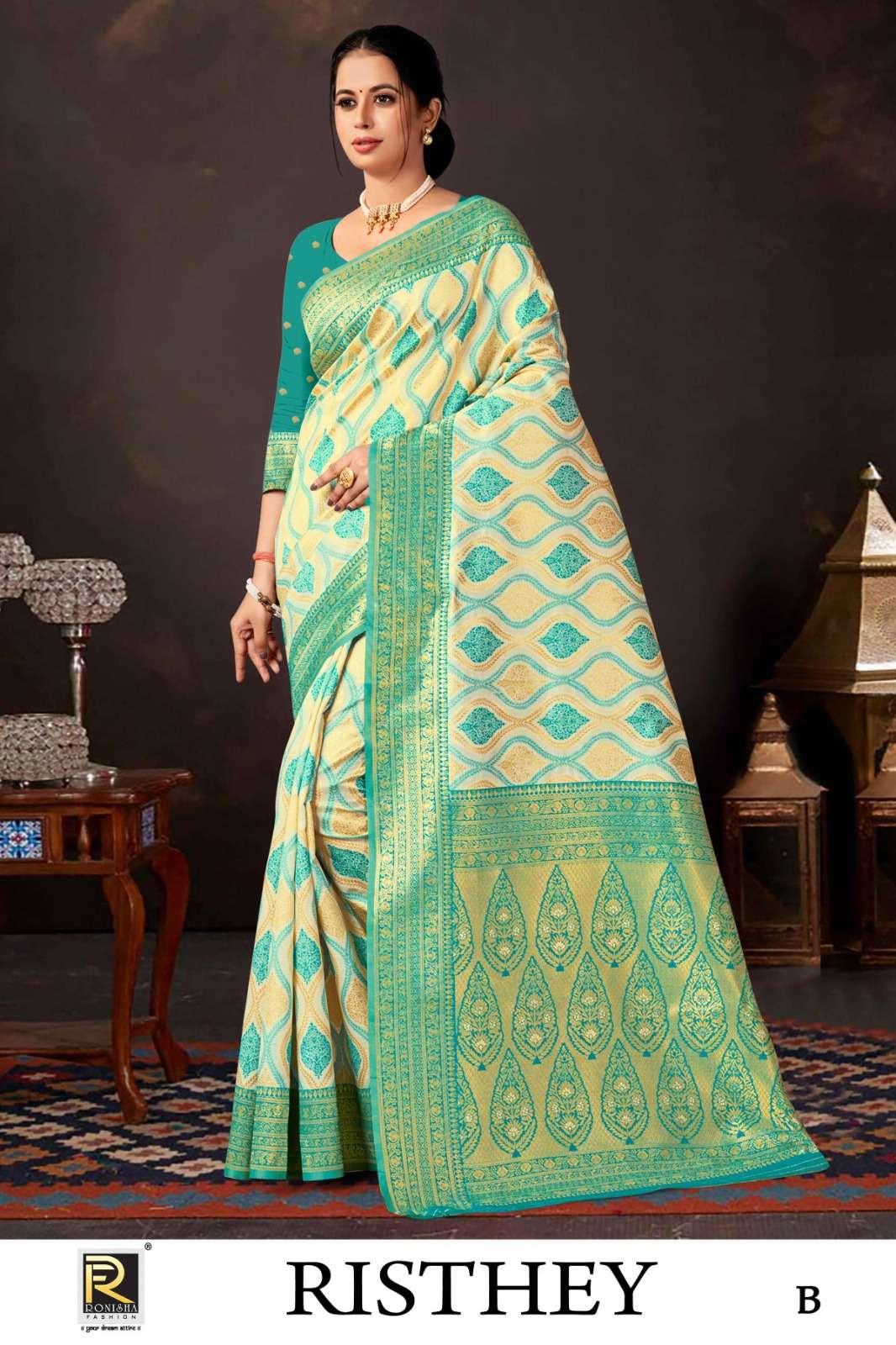 RISTHEY  BY RANJNA SAREE FABRICS BANARASI SILK FANCY DESIGNER SUPER HIT COLLECTION 