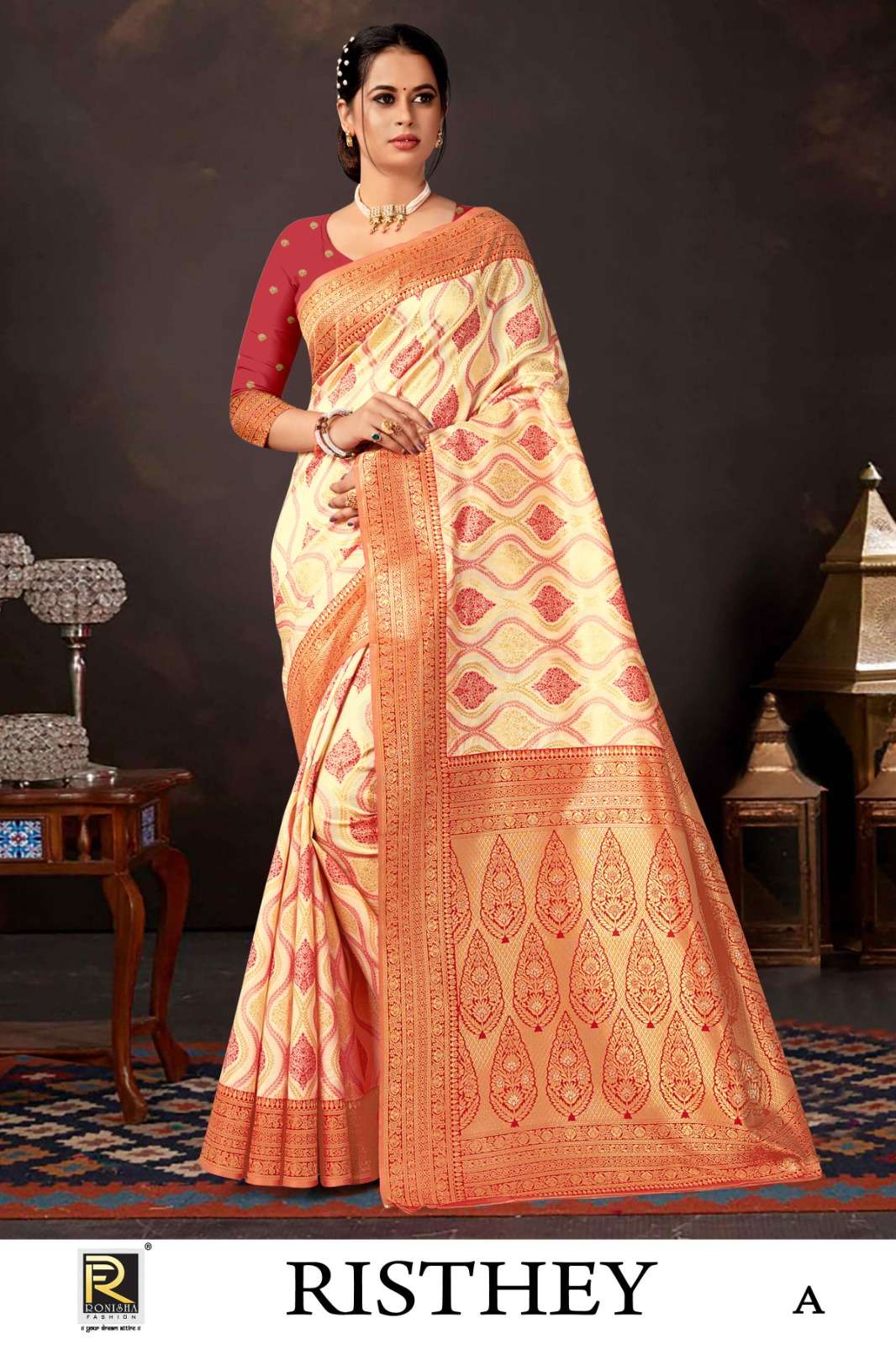RISTHEY  BY RANJNA SAREE FABRICS BANARASI SILK FANCY DESIGNER SUPER HIT COLLECTION 