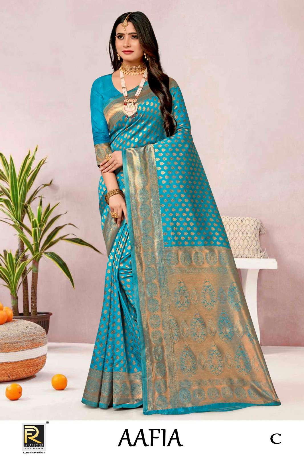 Ronisha Aafia Designer banarasi Silk Saree Collection Wholesale catalog