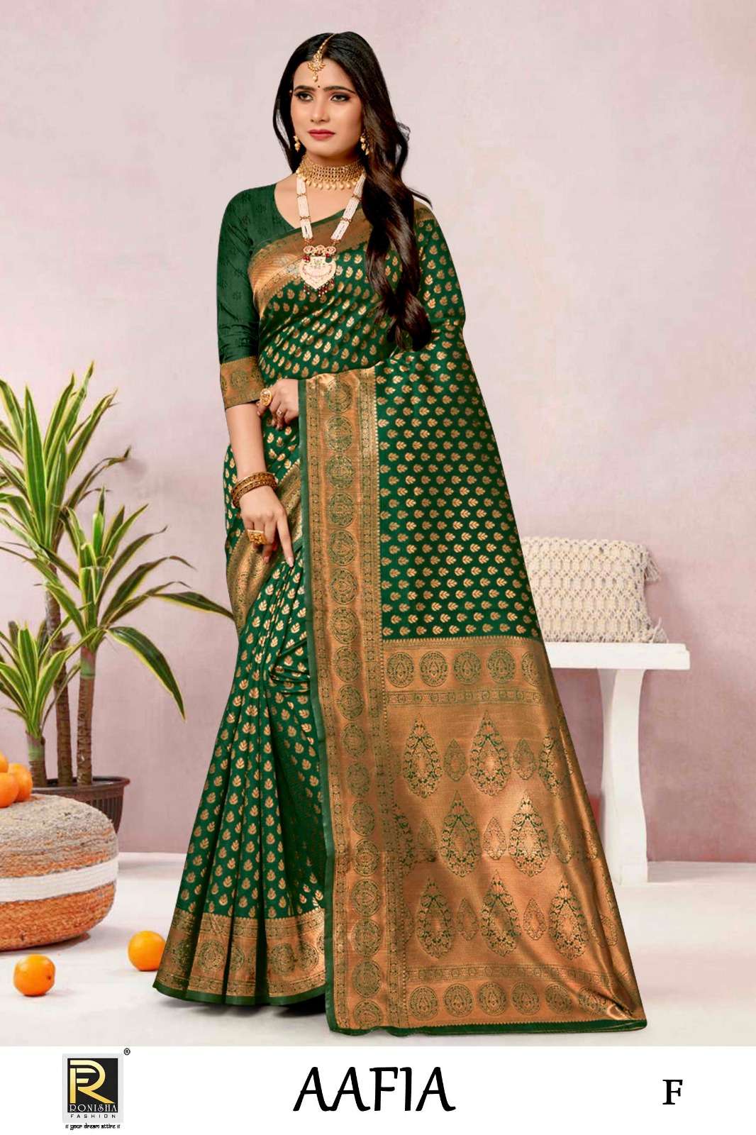 Ronisha Aafia Designer banarasi Silk Saree Collection Wholesale catalog