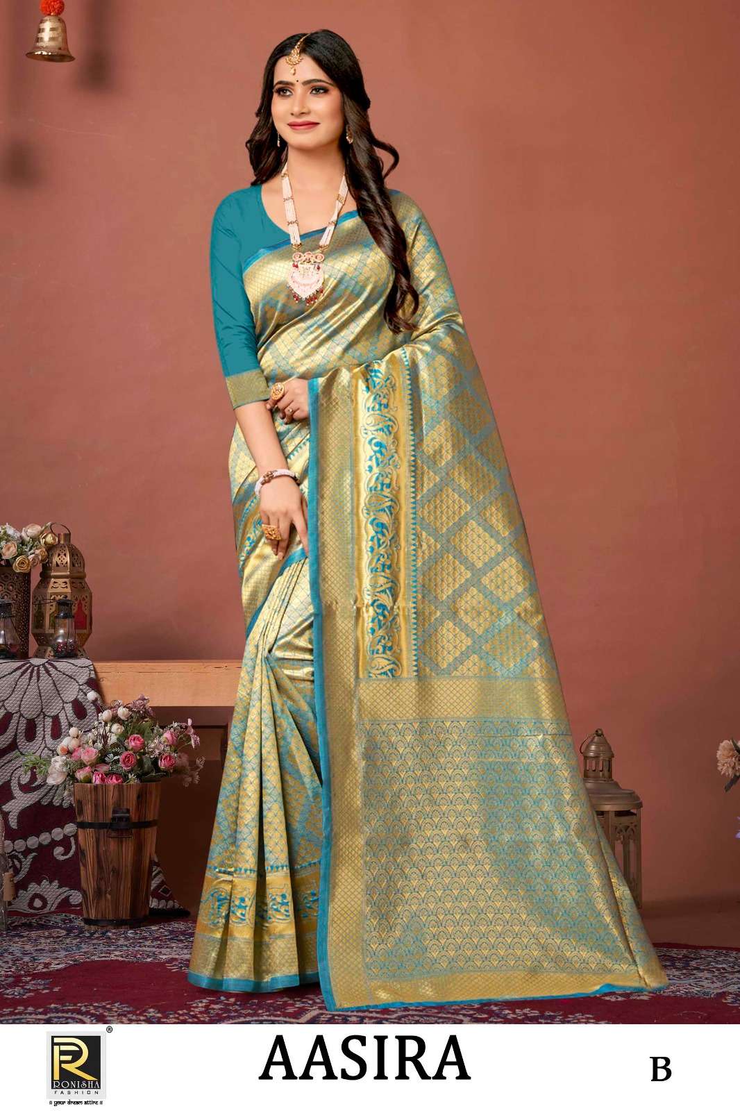 Ronisha Aasira Designer Banarasi Silk Saree Collection Wholesale catalog 