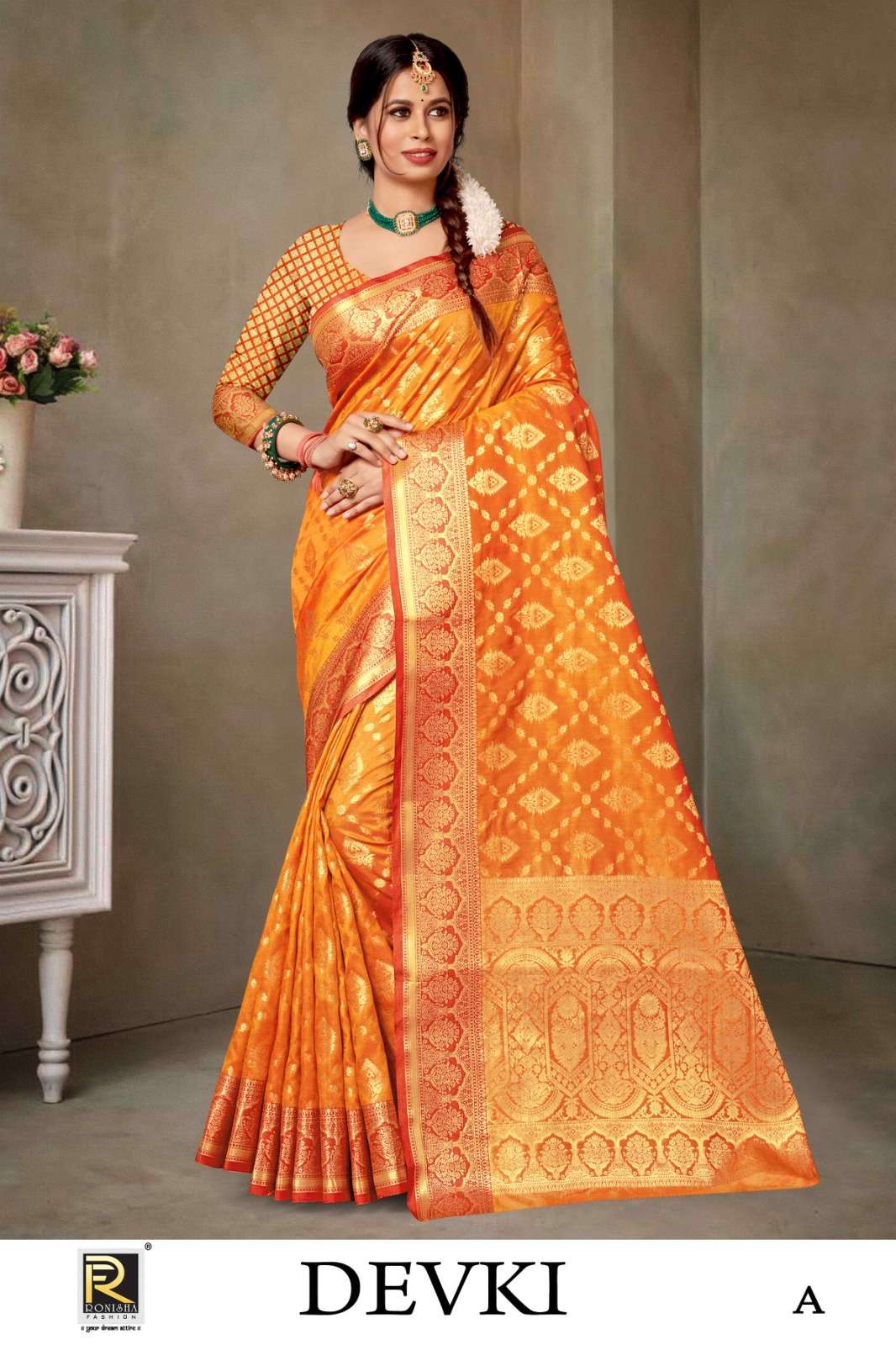Ronisha Devki Banarasi Silk Premium Silk Saree Wholesale catalog